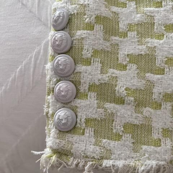 NWOT!! Tassel Fringed Houndstooth Blends Tweed Blazer - Picture 8 of 12